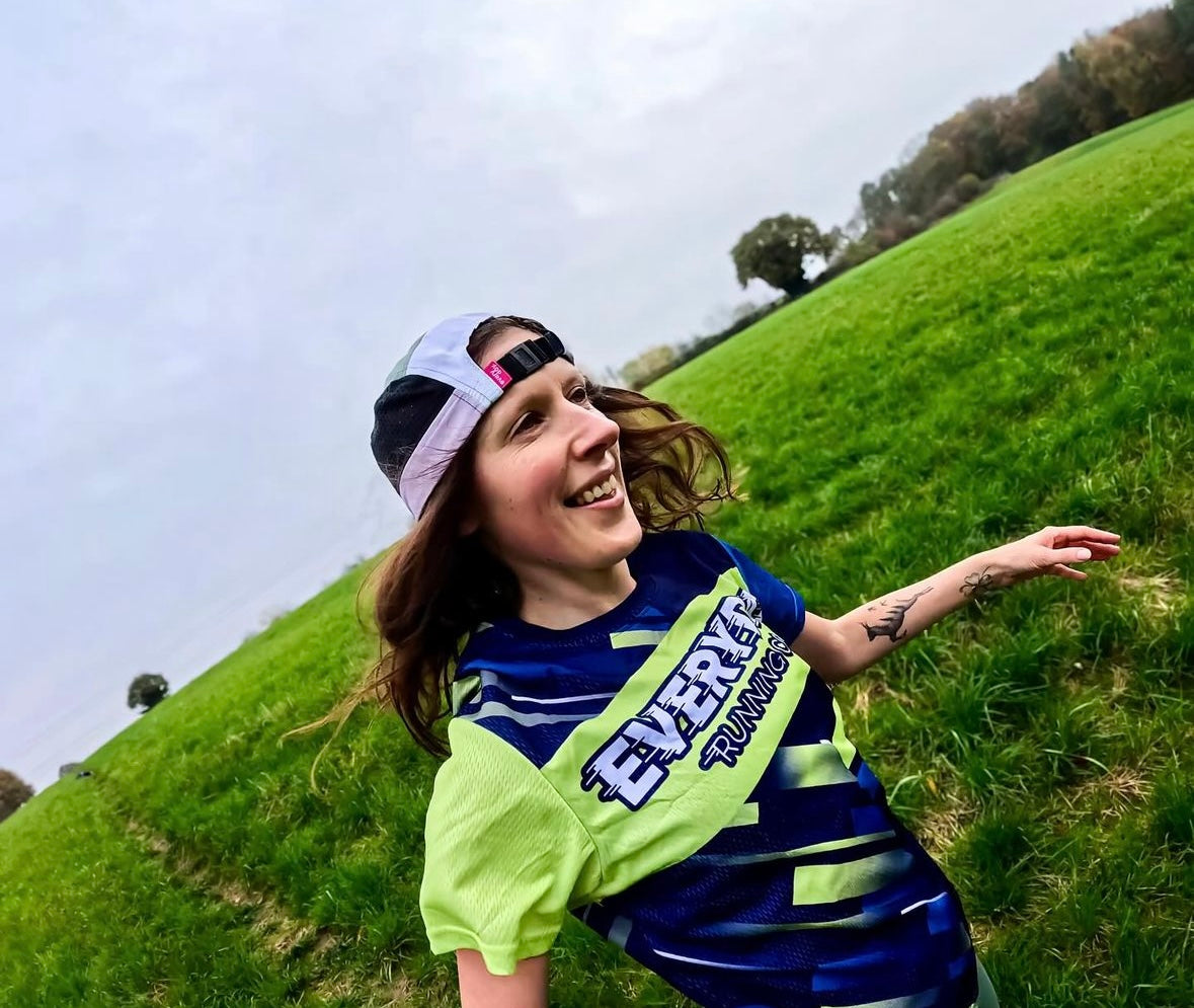 Neon Lime & Navy Technical Running T-shirt