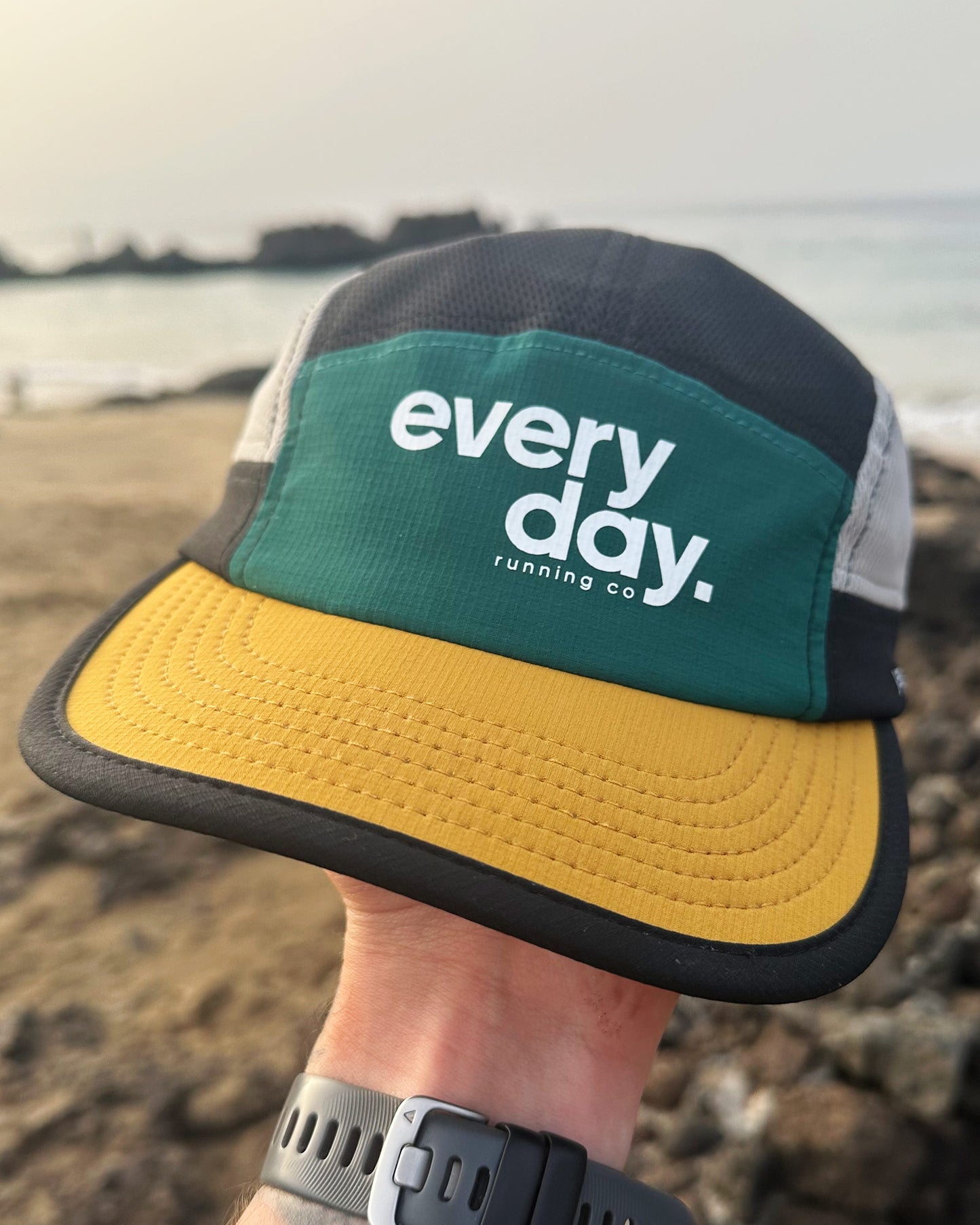 Classic Running Cap - Green Trees / Mustard