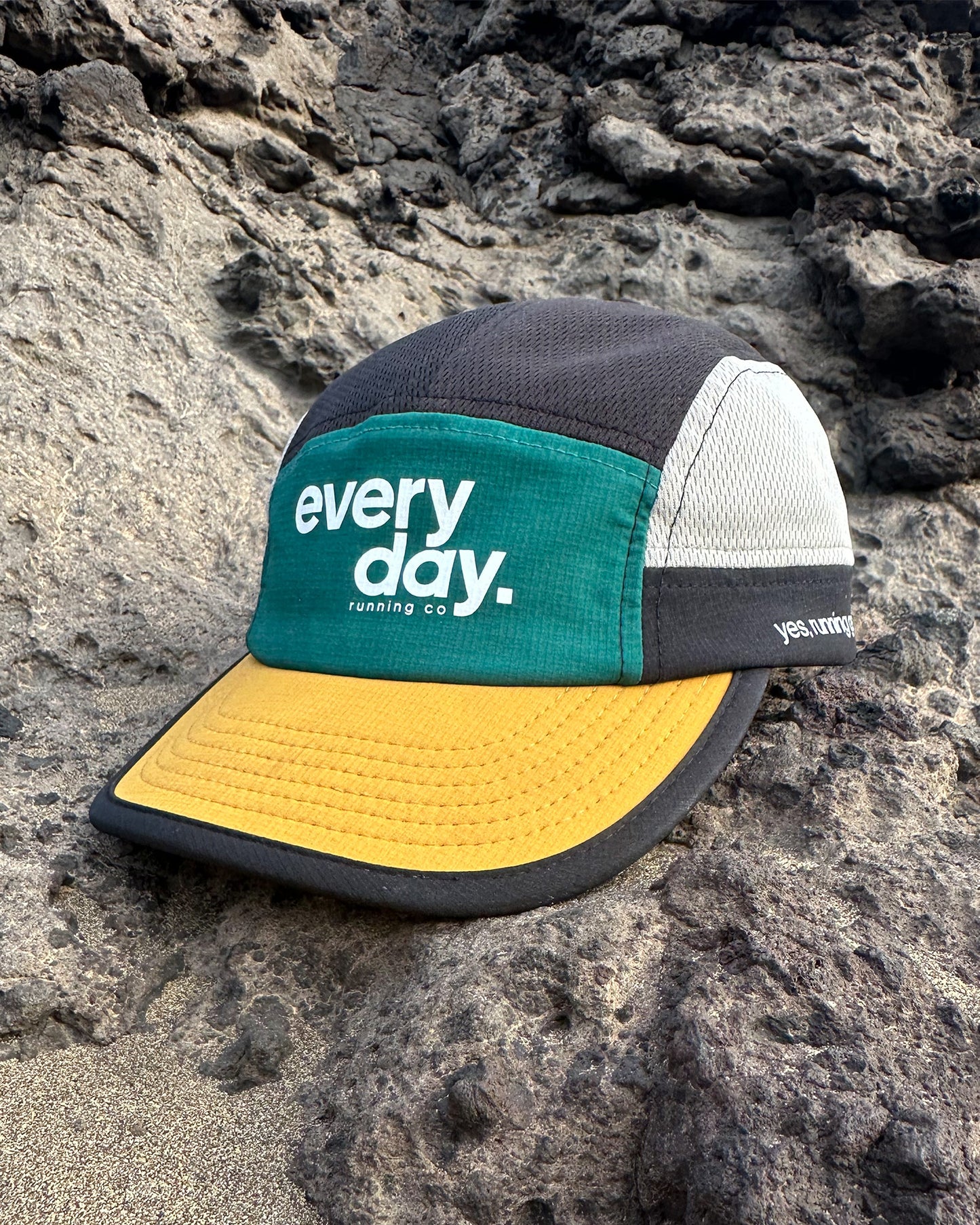 Classic Running Cap - Green Trees / Mustard