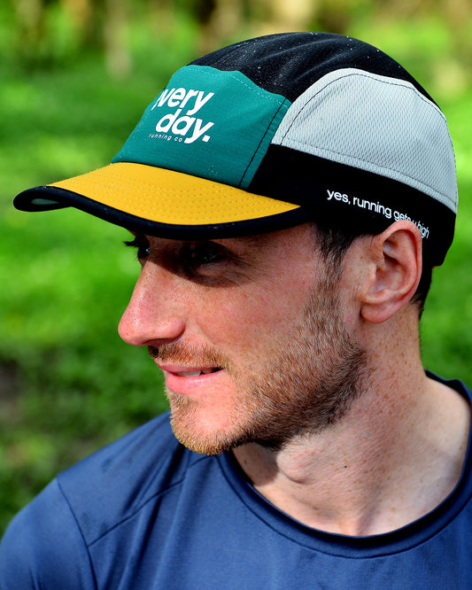 Classic Running Cap - Green Trees / Mustard