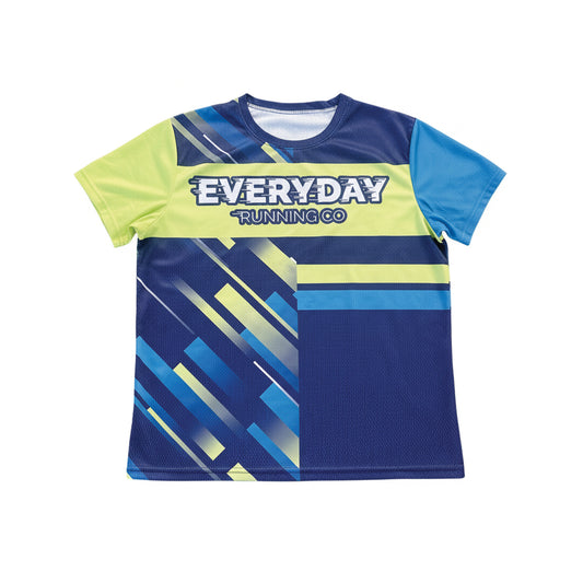 Neon Lime & Navy Technical Running T-shirt