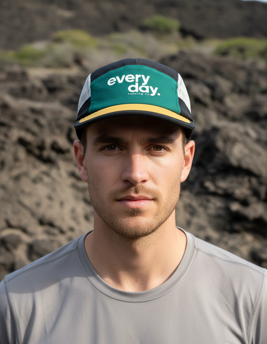 Classic Running Cap - Green Trees / Mustard