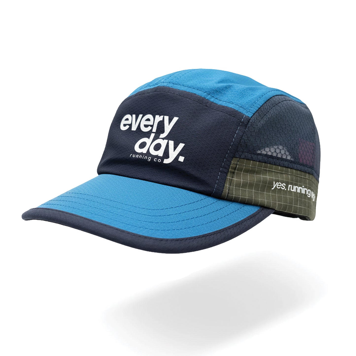 Nylon Running Cap - Azure Blue / Navy