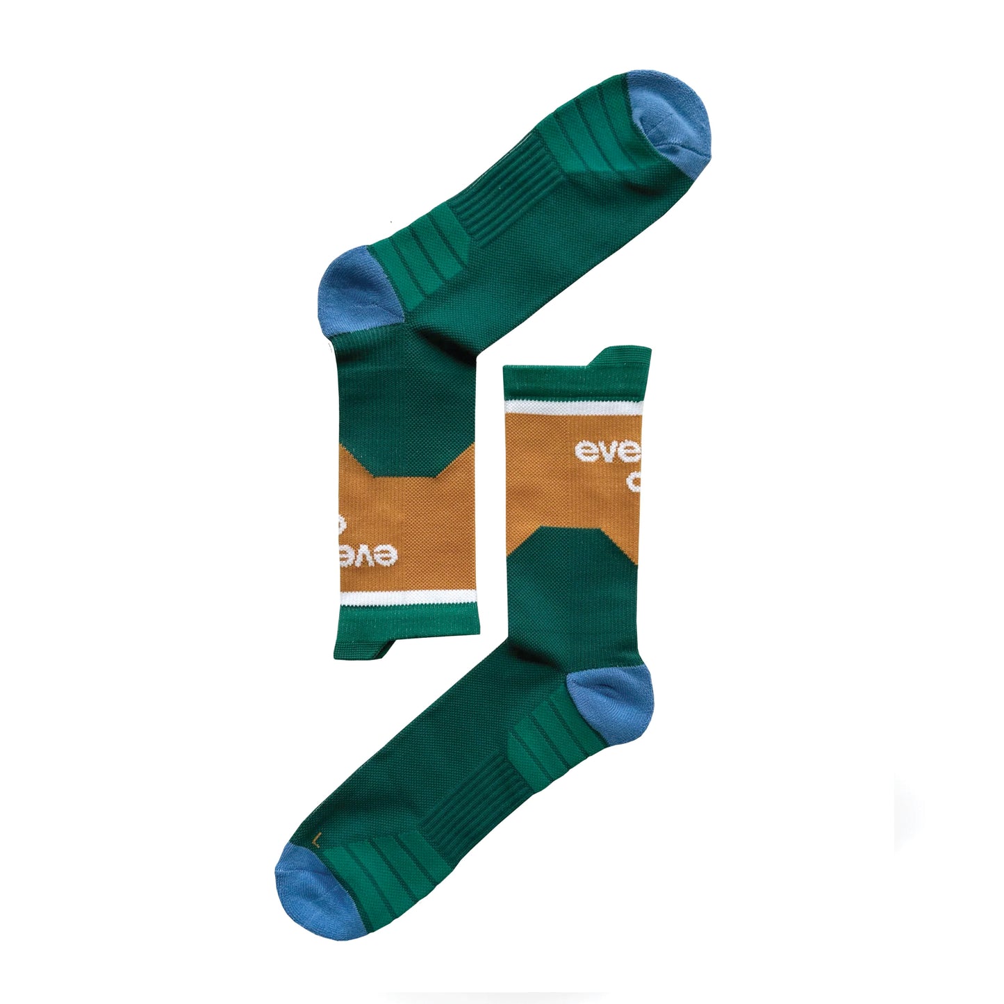 Running Sock V2 - Green Trees / Mustard